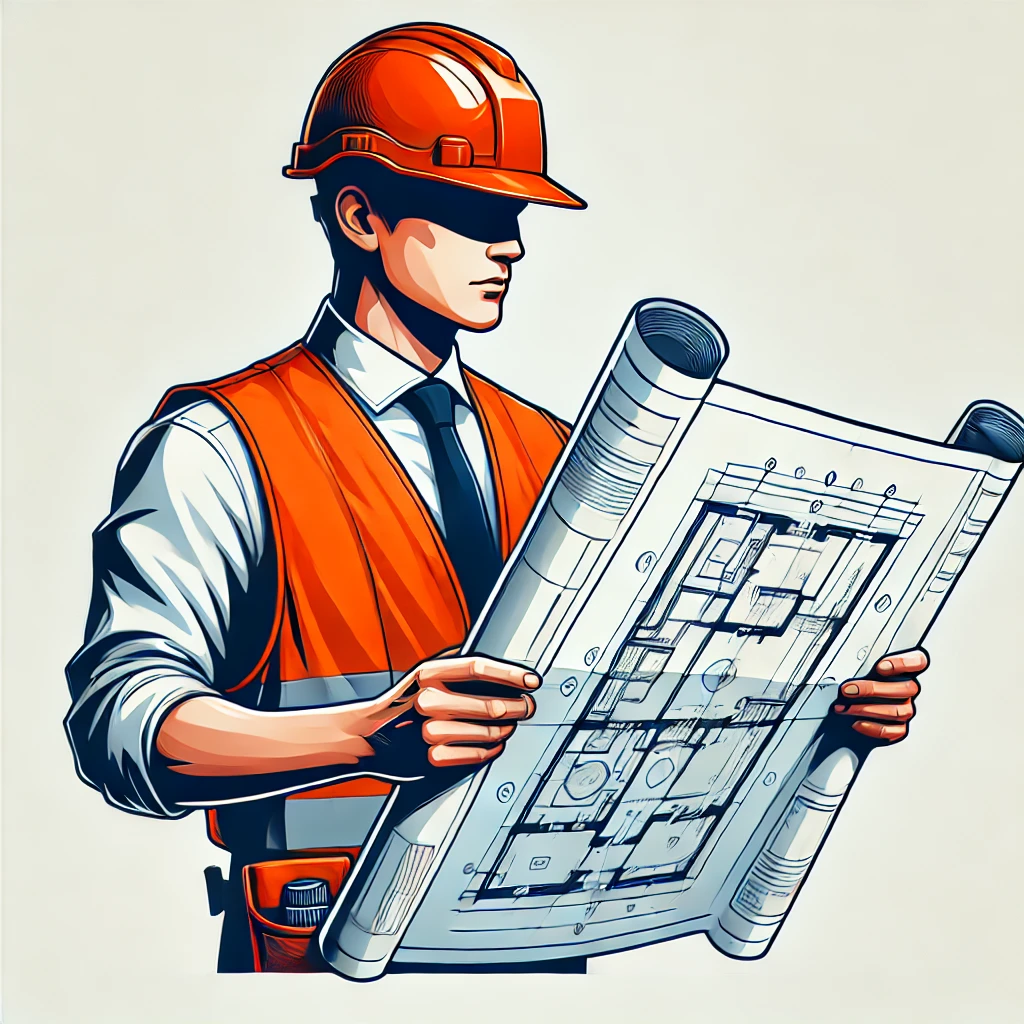 Personne de chantier qui illustre le plan SEO