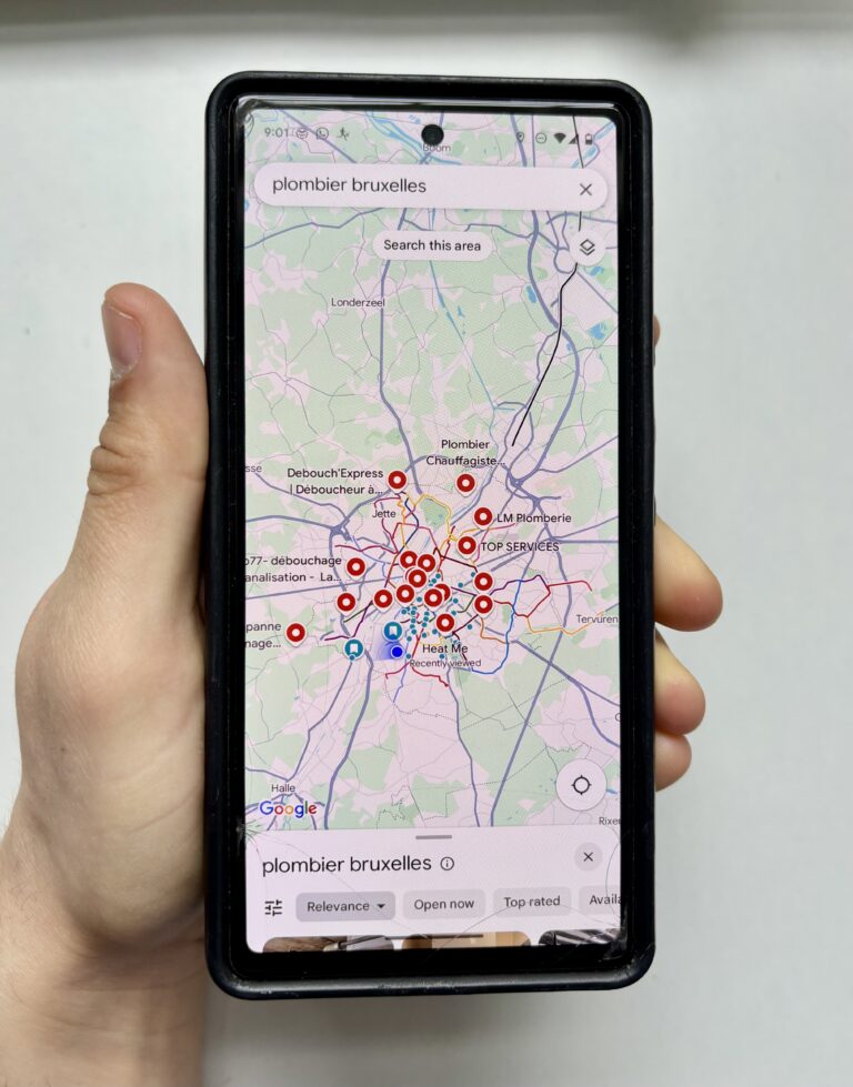Recherche sur google maps grace a google my business