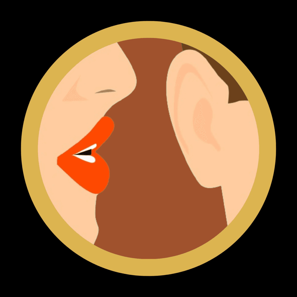 Chuchotement qui représente le bouche-a-oreille pour trouver des clients quand on n'a pas fait de SEO local