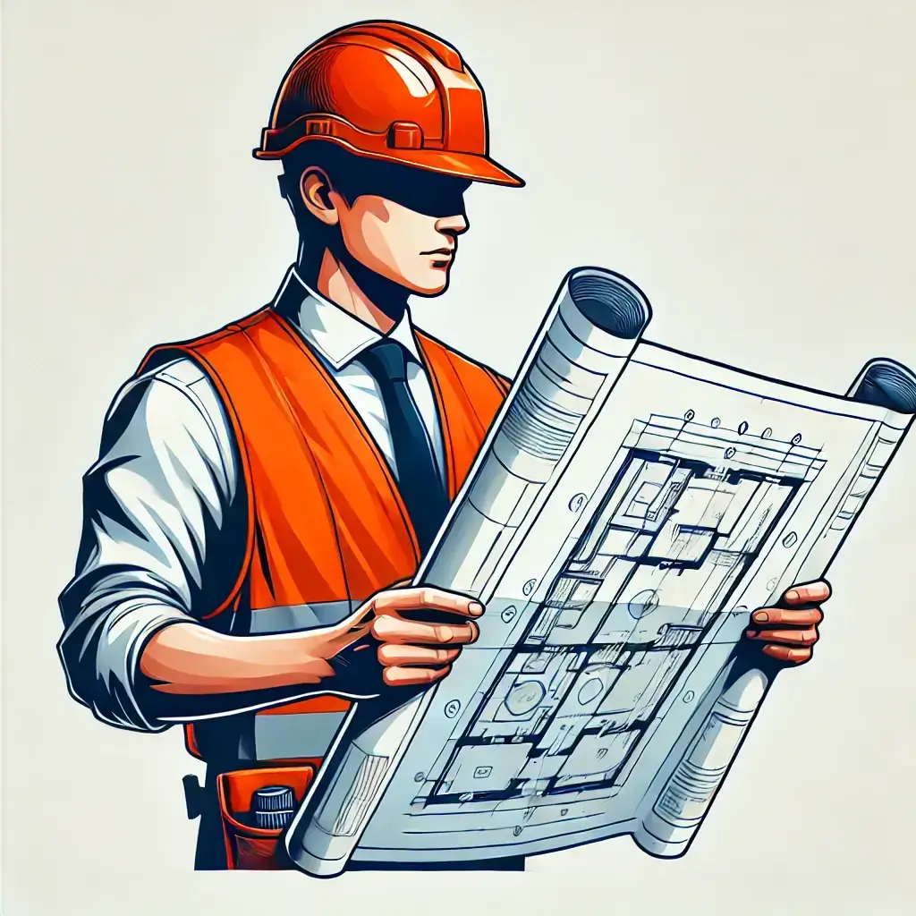 Personne de chantier qui illustre le plan SEO